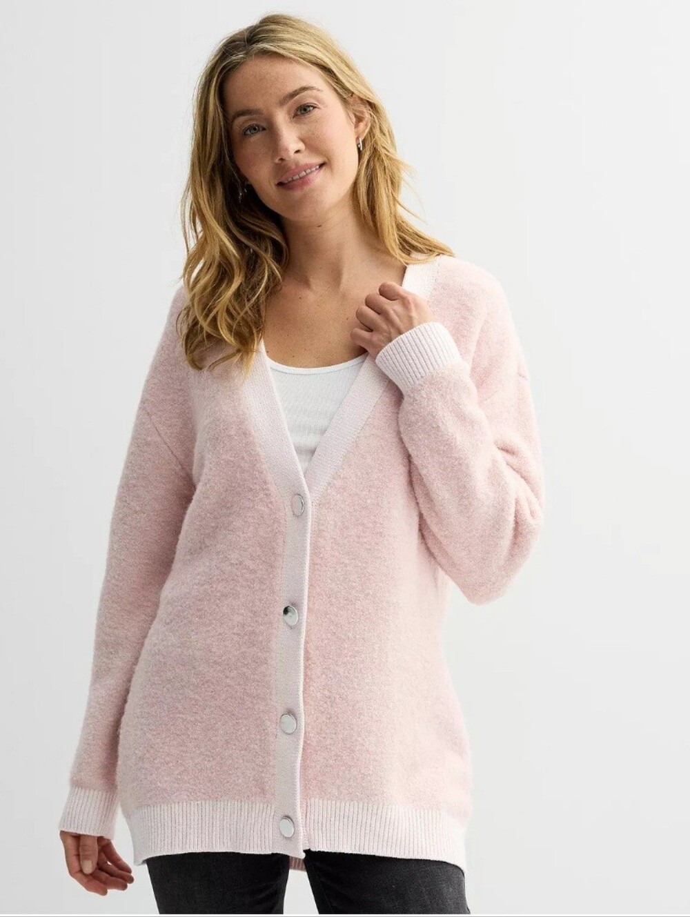 Sonoma Goods For Life Oversized Cozy Cardigan Pink Lounge Comfy Casual Small